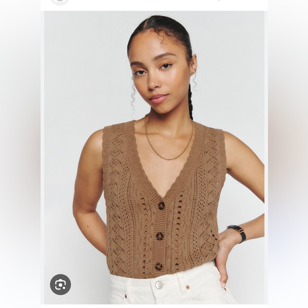 NWT Reformation saskia cotton sweater vest